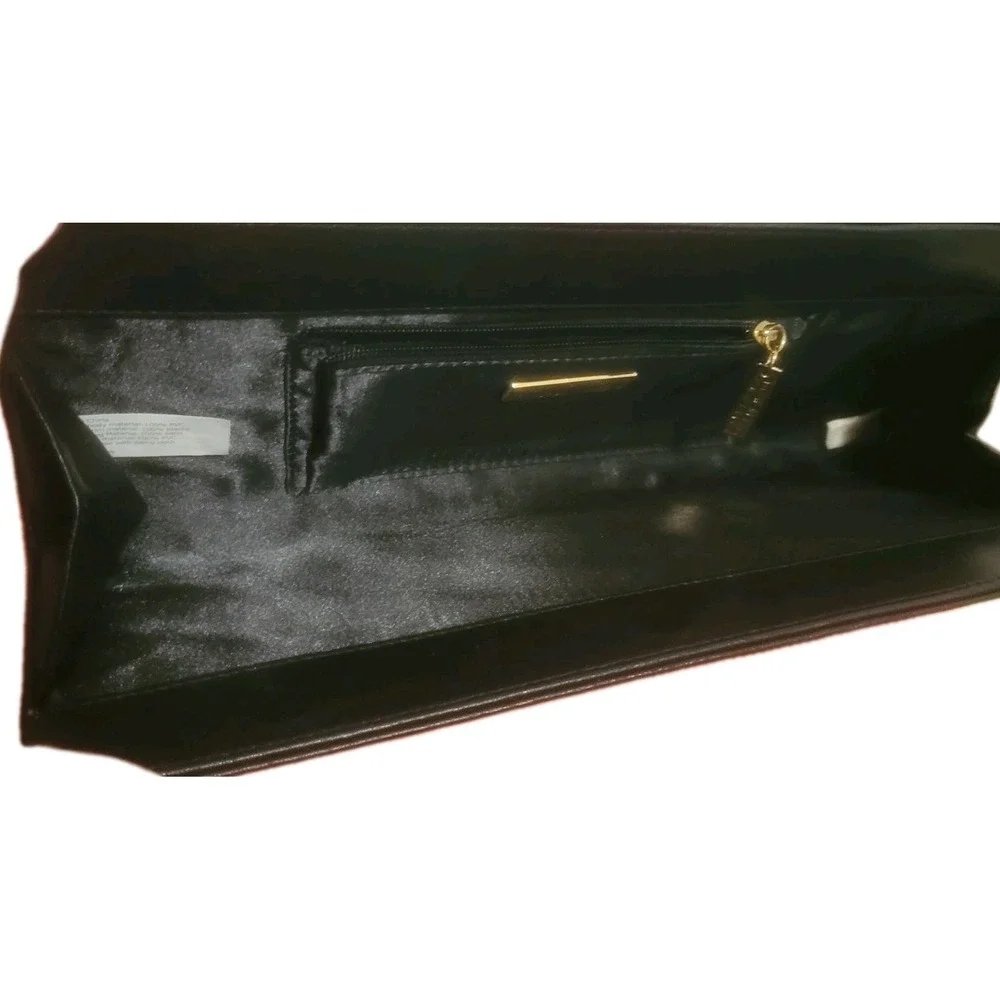 Vintage Joan Rivers Classic‎ Collection Black Faceted Gem Tile Clutch Purse QVC